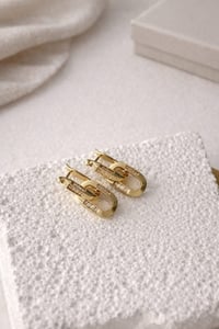 Vıp 14K Zincir Detaylı Küpe Gold   