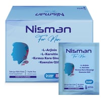 NİSMAN L-Arjinin, L-Karnitin, Kırmızı Kore Ginsengi ve Koenzim Q10 İçeren Takviye Edici Gıda