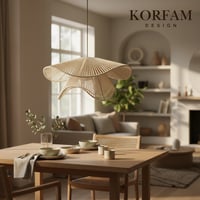 BREEZE AVİZE - Krem Makrome El Yapımı Bohem Asimetrik Şekilli Rustik Avize