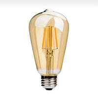 Dekoratif Rustik Bohem Led Ampul - E27 Duy - 6w -Sarı Güçlü Loş Işık (1 adet)