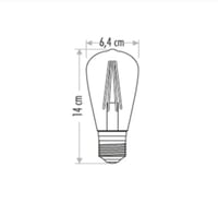 Dekoratif Rustik Bohem Led Ampul - E27 Duy - 6w -Sarı Güçlü Loş Işık (1 adet)
