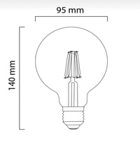 Dekoratif Rustik Bohem Led Ampul - E27 Duy - 6w -Sarı Güçlü Loş Işık (1 adet)
