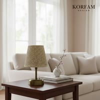 Krem Hazeran Görünümlü Başlık Kablosuz Pilli Masa & Gece Lambası