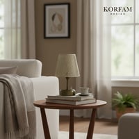 Krem Hazeran Görünümlü Başlık Kablosuz Pilli Masa & Gece Lambası