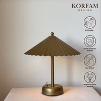 SOLİS - ESKİTME GOLD MODERN PİLLİ MASA VE GECE LAMBASI