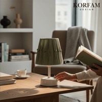 Yeşil Rafya Hasır Masa & Gece Lambası