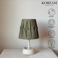 Yeşil Rafya Hasır Masa & Gece Lambası