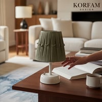Yeşil Rafya Hasır Masa & Gece Lambası