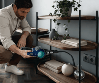 SİEMENS DİK ŞARJLI VSM120XXL  Şarjlı Süpürge iQ500 Mavi