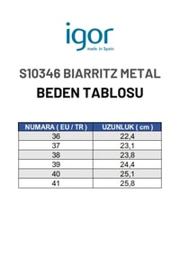 Igor Biarritz Metal Kadın Platin Sandalet S10346-388