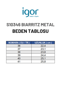 Igor Biarritz Shiny Metal Kadın Sandalet - Parlak Gümüş BB340-201