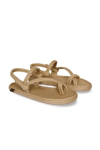 Nomadic Republic Hawaii Kauçuk Tabanlı Kadın Bej Halat Sandalet HAWK-0012