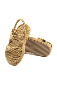 Nomadic Republic Tahiti Platform Kadın Bej Sandalet TAHP-0012