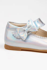 Paqpa Doria Kız Bebek Soft Tabanlı Gümüş Hologram Babet AB1001-06