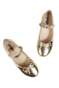 Paqpa Isola Kız Çocuk Soft Tabanlı Altın Babet AB2012-06