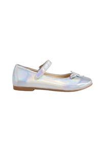 Paqpa Isola Kız Çocuk Soft Tabanlı Gümüş Hologram Babet AB2012-04