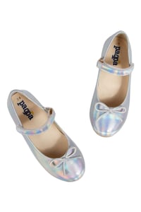 Paqpa Isola Kız Çocuk Soft Tabanlı Gümüş Hologram Babet AB2012-04