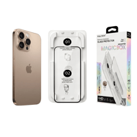 Fulltech MagicBox iPhone 16 Pro Max Premium Tempered Glass Aparatlı Ekran Koruyucu - Clear