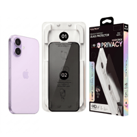 Fulltech MagicBox iPhone 17 / 16 Pro Premium Tempered Glass Aparatlı Ekran Koruyucu - Privacy