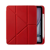 PS iPad Air 11 inç (M4)/(M3)/(M2) Tri Folding Standlı Kılıf - Kırmızı
