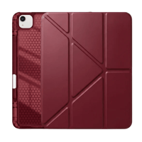 PS iPad Air 13 inç (M4)/(M3)/(M2) Tri Folding Standlı Kılıf - Bordo