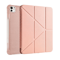 PS iPad Pro 11 inç (M5)/(M4) Tri Folding Standlı Kılıf - Pembe