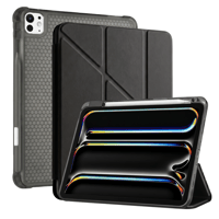 PS iPad Pro 13 inç (M5)/(M4) Tri Folding Standlı Kılıf - Siyah