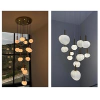 Amorf Salon Yuvarlak Sarkıt Avize