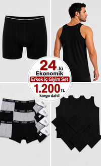 24 parça Erkek iç Giyim Set Siyah