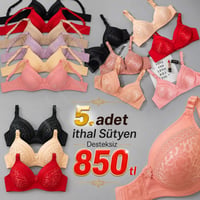 5 li Desteksiz İthal Sütyen Takımı