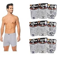 6 Adet Seher Erkek Empirme Boxer Önü Düğmeli