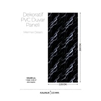 120 Cm x 280 Cm Duvar Paneli,salon,duvar,tv Ünitesi-Siyah Mermer Desen