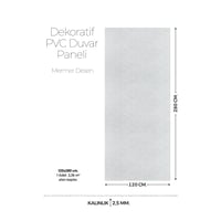 120 Cm x 280 Cm Duvar Paneli,salon,duvar,tv Ünitesi-Açık Gri Mermer Desen
