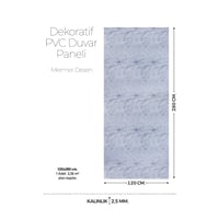 120 Cm x 280 Cm Duvar Paneli,salon,duvar,tv Ünitesi-Gri Mermer Desen