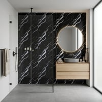 120 Cm x 280 Cm Duvar Paneli,salon,duvar,tv Ünitesi-Siyah Mermer Desen