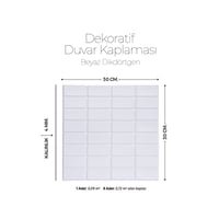 30X30 cm Kendinden Yapışkanlı Duvar,banyo,tezgah Arası Kaplama Kare Taş Desenli