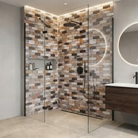 30X30 cm Kendinden Yapışkanlı Duvar,banyo,tezgah Arası Kaplama Kahve Taş Desen