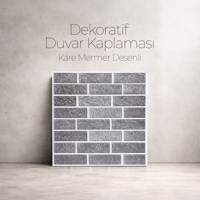30X30 cm Kendinden Yapışkanlı Duvar,banyo,tezgah Arası Kaplama Gri Tuğla Desen
