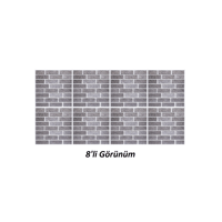 30X30 cm Kendinden Yapışkanlı Duvar,banyo,tezgah Arası Kaplama Gri Tuğla Desen