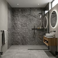 30X60 cm Kendinden Yapışkanlı Duvar,banyo,tezgah Arası Kaplama Antrasit Mermer 6 Adet