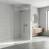 30X60 cm Kendinden Yapışkanlı Duvar,banyo,tezgah Arası Beyaz Kareli Desen -24 Adet
