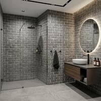 30X60 cm Kendinden Yapışkanlı Duvar,banyo,tezgah Arası Gri Tuğla Desen-48 Adet