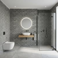 30X60 cm Kendinden Yapışkanlı Duvar,banyo,tezgah Arası Gri Tuğla Desen -24 Adet
