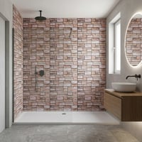 30X60 cm Kendinden Yapışkanlı Duvar,banyo,tezgah Arası Kaplama Kahverengi Tuğla Desen 12 Adet