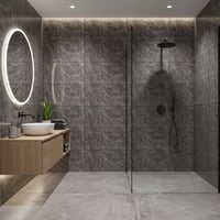 30X60 cm Kendinden Yapışkanlı Duvar,banyo,tezgah Arası Kaplama Antrasit Mermer 6 Adet