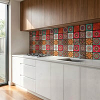 30X60 cm Kendinden Yapışkanlı Duvar,banyo,tezgah Arası Kaplama Çok Renkli-24 Adet