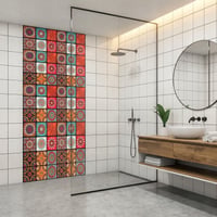 30X60 cm Kendinden Yapışkanlı Duvar,banyo,tezgah Arası Kaplama Çok Renkli-24 Adet