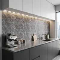 30X60 cm Kendinden Yapışkanlı Duvar,banyo,tezgah Arası Kaplama Antrasit Mermer 6 Adet
