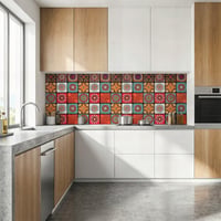 30X60 cm Kendinden Yapışkanlı Duvar,banyo,tezgah Arası Kaplama Çok Renkli-24 Adet