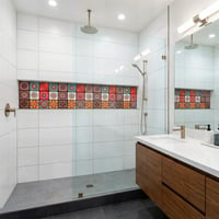30X60 cm Kendinden Yapışkanlı Duvar,banyo,tezgah Arası Kaplama Çok Renkli-24 Adet